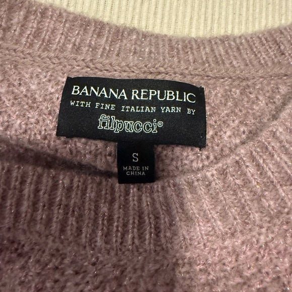 Banana Republic Pink Crew Neck Fine Italian Yarn - Picture 4 of 5